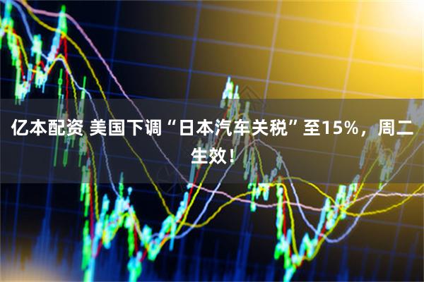 亿本配资 美国下调“日本汽车关税”至15%，周二生效！