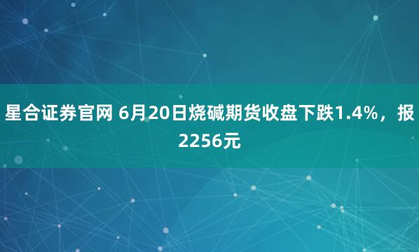 星合证券官网 6月20日烧碱期货收盘下跌1.4%，报2256元